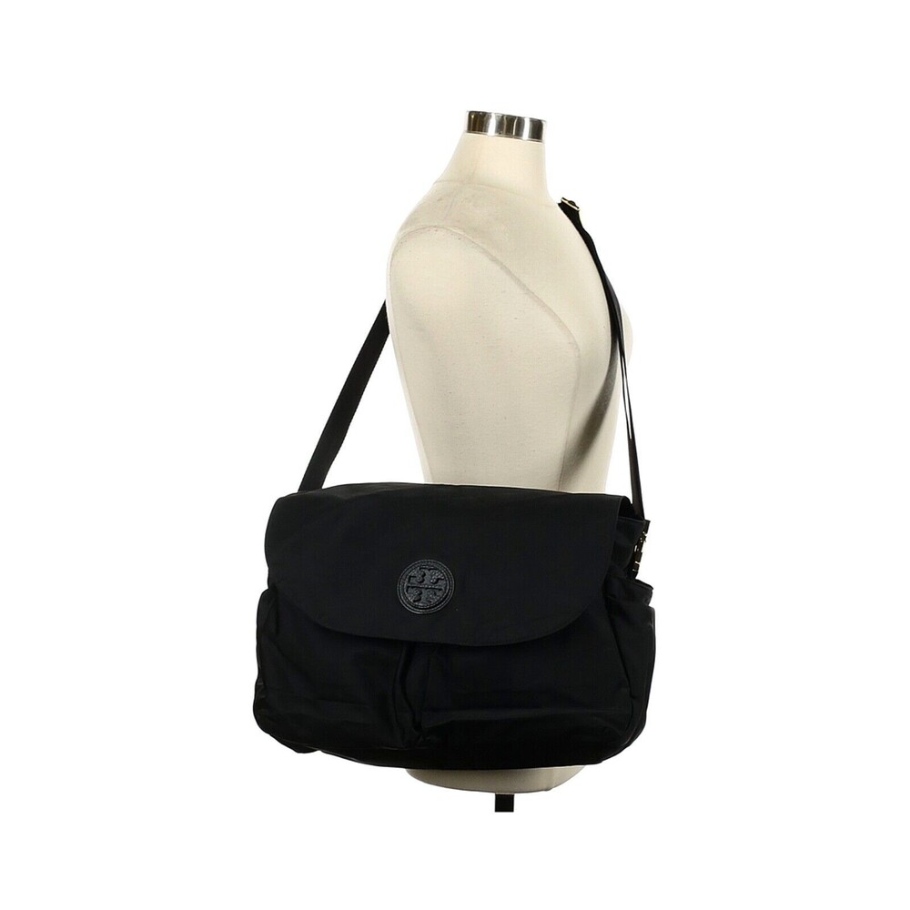 Tory Burch Solid Black Nylon Large Messenger Bag - image 2